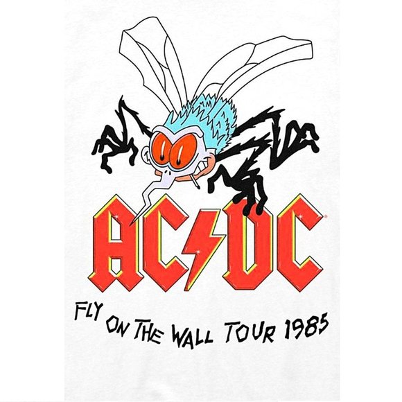 AC/DC Fly On The Wall Tour 1985 metal rock Official T-Shirt L NWT - Picture 2 of 2